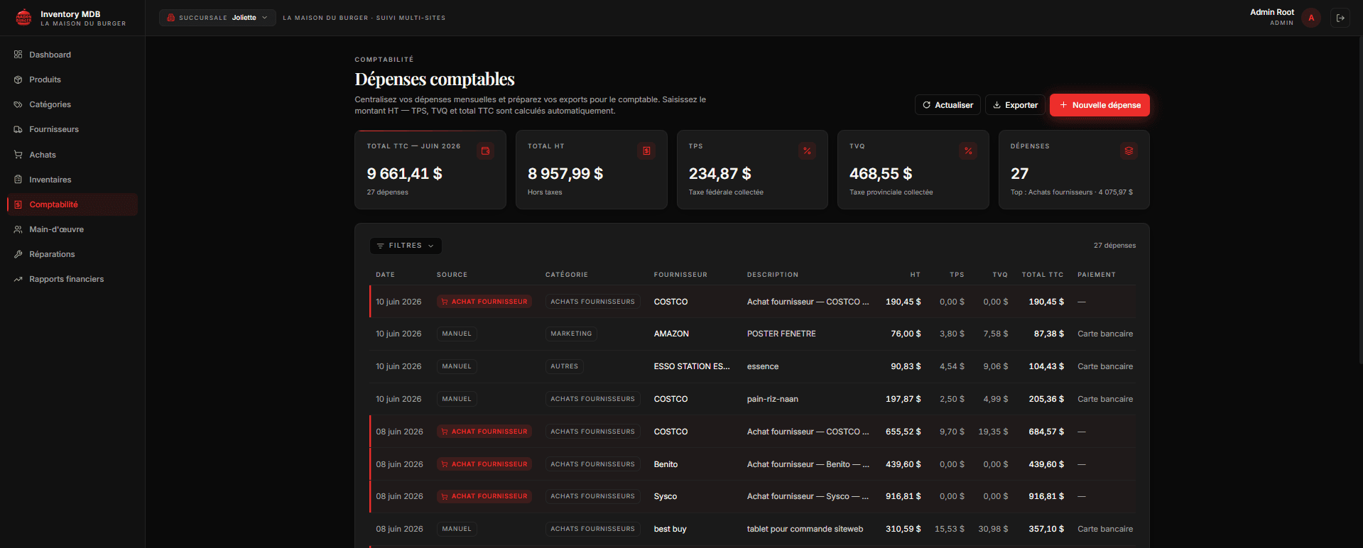 Comptabilité — inventory.maisonburger.ca